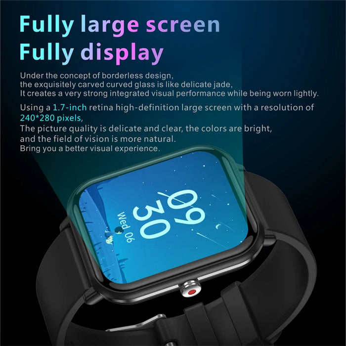 Elevate your fitness game with Danoz Direct's LIGE 2024 Smart watch. This full touch screen sports watch features IP67 waterproofing