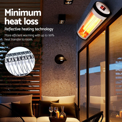Stay warm and cozy with the Danoz Direct - Devanti Electric Strip Heater Radiant Heaters 1500W.