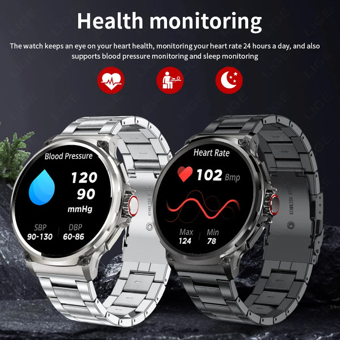 Stay connected and track your fitness with Danoz Direct LIGE Smart Watch. With a large battery, this watch allows long-lasting use without charging