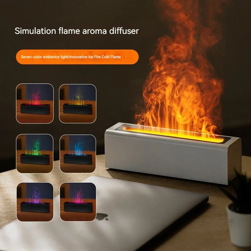 Danoz Direct - Colorful Simulation with DiffuserFlame USB Plug-in Fragrance Office Home Flame Humidification Diffusers