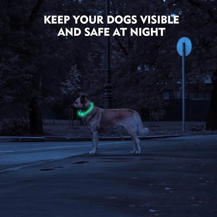Keep your furry friend safe and stylish with Danoz LED Dog Collar. This luminous collar features 3 modes of LED lights