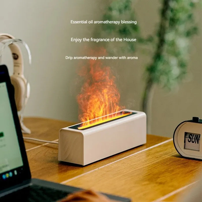 Danoz Direct - Colorful Simulation with DiffuserFlame USB Plug-in Fragrance Office Home Flame Humidification Diffusers
