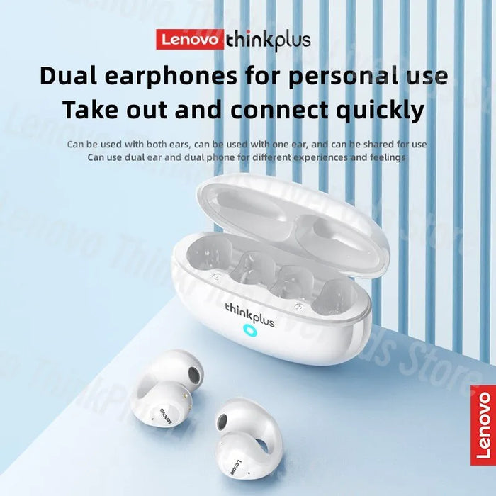 Danoz Direct - Lenovo XT83II TWS Wireless Headphones Bluetooth 5.3 Earphones Earclip Design Touch Control HD Earbuds Sports Headset