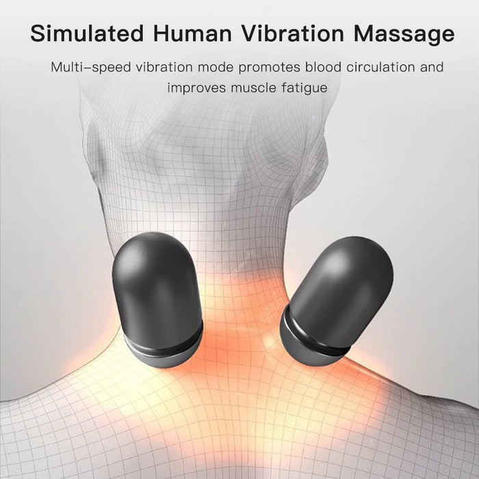 Experience the ultimate relaxation with our Danoz Direct neck massage pillow. Combining gentle vibrations and soothing heat -