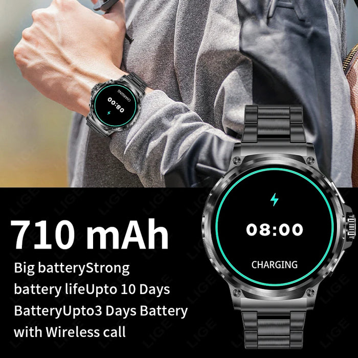 Stay connected and track your fitness with Danoz Direct LIGE Smart Watch. With a large battery, this watch allows long-lasting use without charging