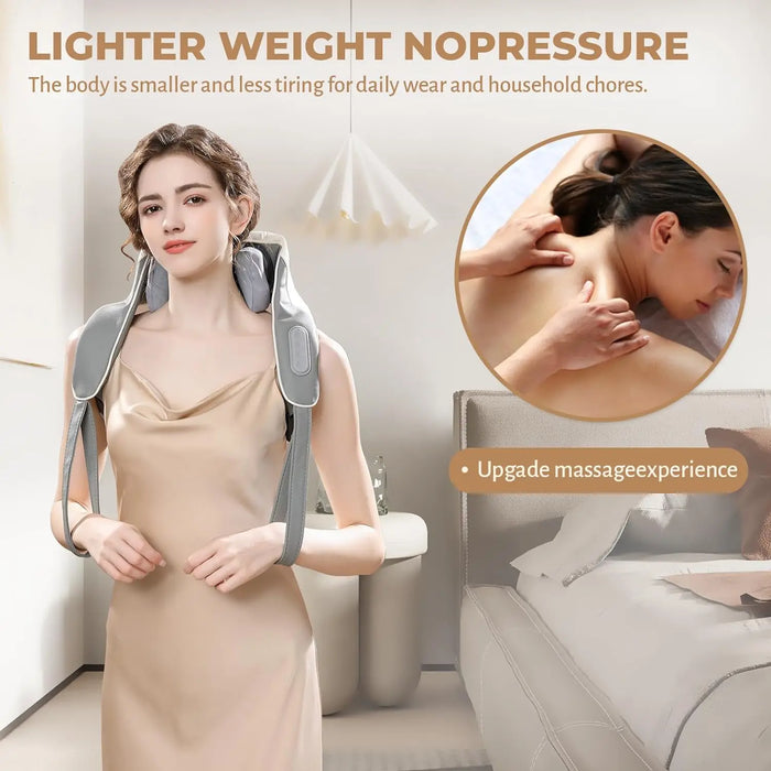 Experience the ultimate in relaxation with Danoz Direct Wireless Electric Shiatsu Neck and Back Massager - Free Post