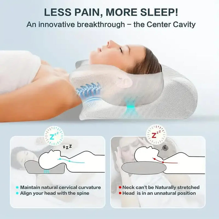 Danoz Direct - Experience ultimate comfort with the Danoz Direct Butterfly Sleep Memory Neck Pillow -