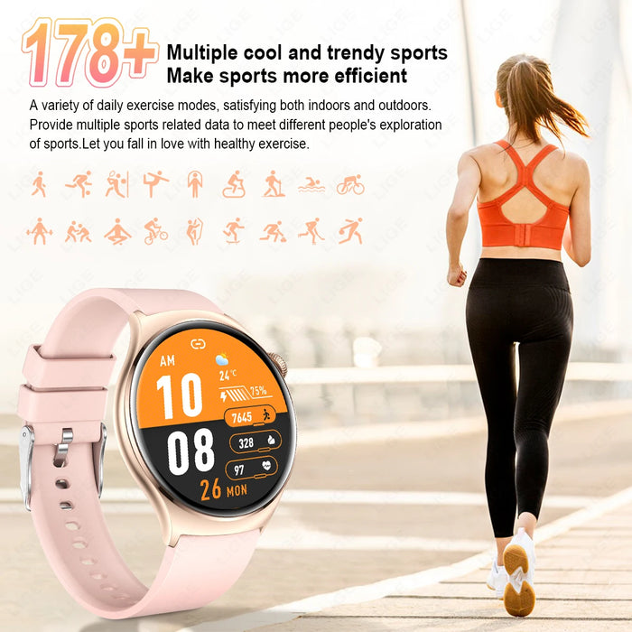 Discover the ultimate health and fitness companion with Danoz Direct's LIGE New 1.43 Inch AMOLED Screen Smart Watch.