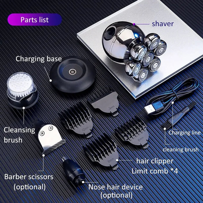 Danoz Direct - As Seen on TV - Men Grooming Kit, 7 Head Wet Dry Electric Shaver...