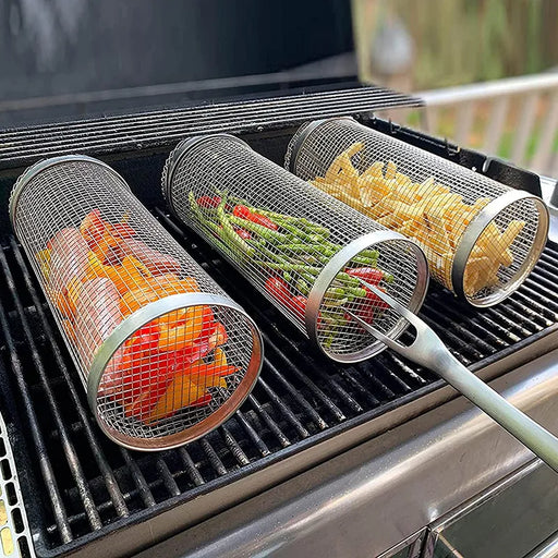 Elevate your outdoor cooking experience with Danoz Direct BBQ Basket. Made of durable stainless steel and featuring a rolling design