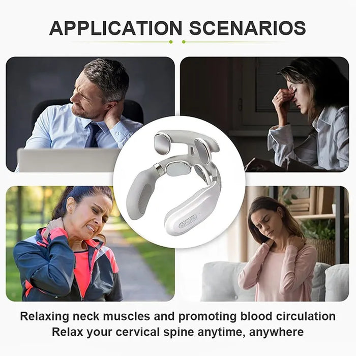 Danoz Direct - Danoz Direct, NeckMasseur with 4 massage Heads, Heat therapy, Vibration, Unparalleled neck and cervical spine relief