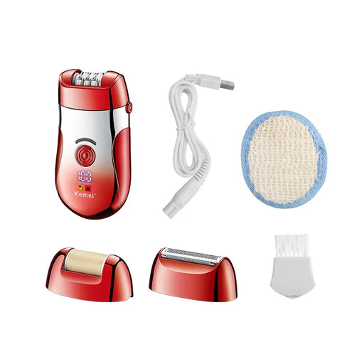 Experience effortless hair removal with Danoz Direct Kemei Epilady 3in1 USB rechargeable Epilator/Razor/Pedicure