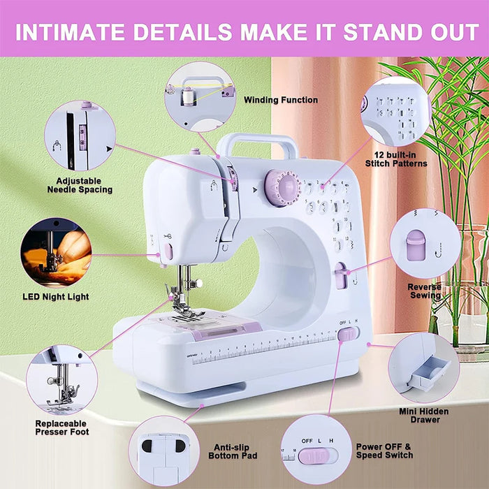 Effortlessly sew and mend with Danoz Direct Portable Sewing Machine! Perfect for beginners and kids