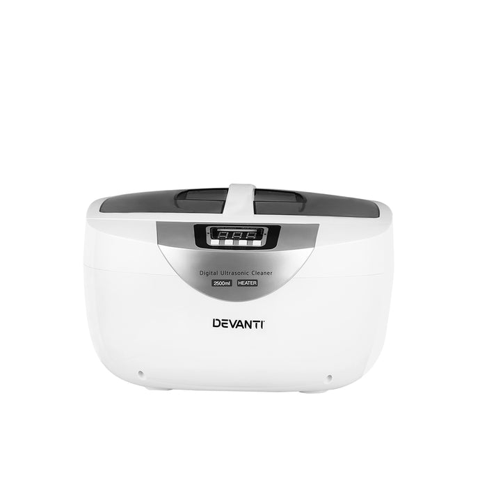 Experience the power of Danoz Direct - Devanti 2500ml Ultrasonic Cleaner Heater for sparkling clean jewellery and glasses!