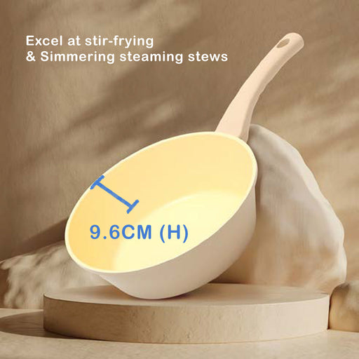 Giorno Felice IH Wok Pan 28cm Ceramic Non-Stick Stir Frypan Induction