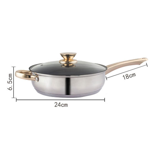 Upgrade your kitchen with Danoz Direct - 12Piece Cookware Set, made of durable stainless steel.