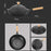 6Pcs Cookware Set Non-Stick Soup Pot Wok Fry Pan Lid Kitchen Kitchen Restaurant Cookware