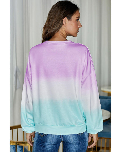 Azura Exchange Color Block Tie Dye Pullover Sweatshirt - L