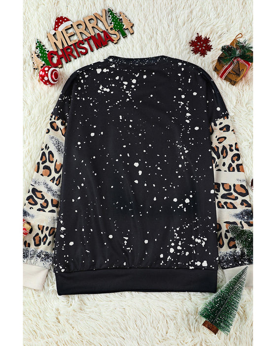 Azura Exchange Santa Clause Bleach Print Graphic Sweatshirt - L