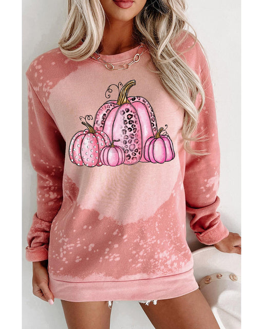 Azura Exchange Pumpkin Graphic Tie Dye Sweatshirt - L