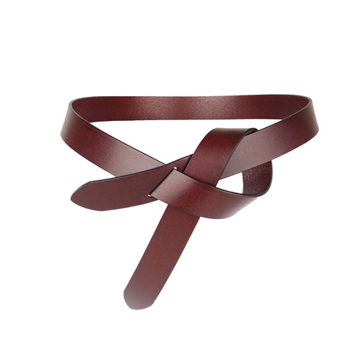 Peroz Arla Women's Brown Leather Knotted Belt