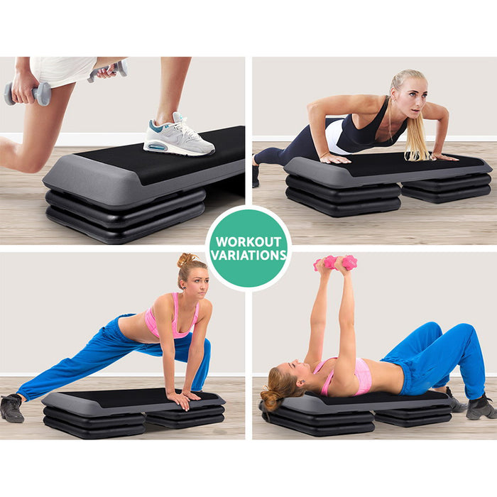 Enhance your workout routine with Danoz Direct - Everfit 3 Level Aerobic Step! 110cm stepper is designed to help achieve your fitness goals at home