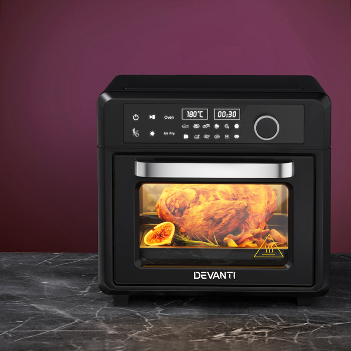 Danoz Direct - Devanti Air Fryer 20L LCD Fryers Oven