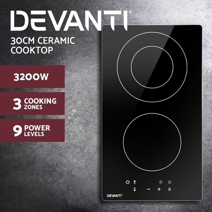 Danoz Direct - Devanti Electric Ceramic Cooktop 30cm