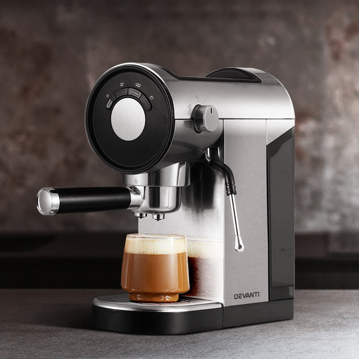 Danoz Direct - Devanti 20 Bar Coffee Machine Espresso Cafe Maker