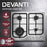 Danoz Direct - Devanti Gas Cooktop 60cm 4 Burner Silvir