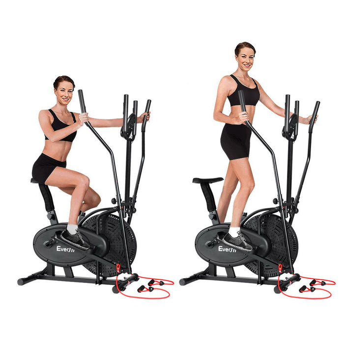 Danoz Direct - Everfit Exercise Bike 5 in 1 Elliptical Cross Trainer Home Gym Indoor Cardio