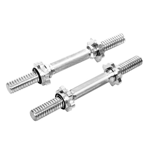 Danoz Direct -  45cm Dumbbell Bar Solid Steel Pair Gym Home Exercise Fitness 150KG Capacity