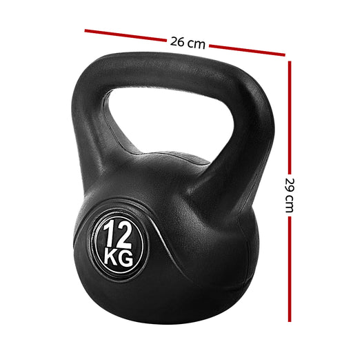 Danoz Direct -  12kg Kettlebell Kettlebells Kettle Bell Bells Kit Weight Fitness Exercise