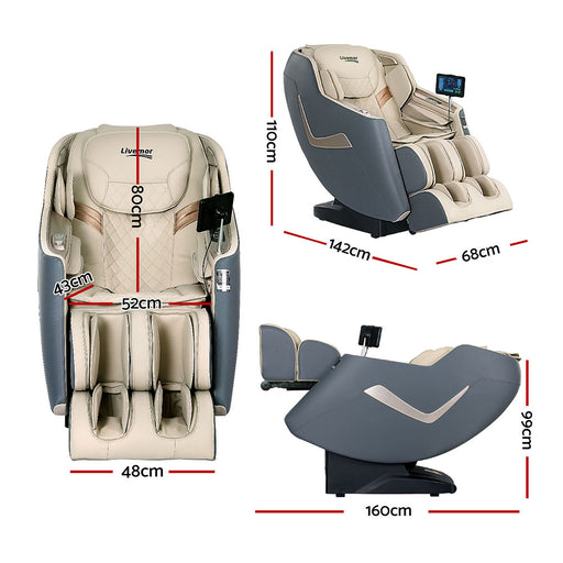 Danoz Direct - Livemor Massage Chair Electric Recliner Home Massager 3D Opal