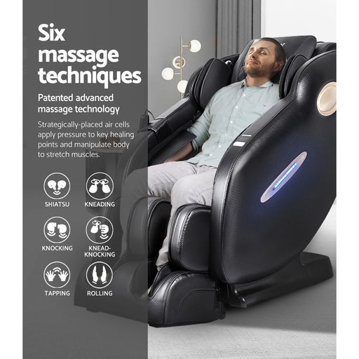Danoz Direct - Livemor Massage Chair Electric Recliner Massager Black Ozeni
