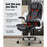 Danoz Direct - Artiss 8 Point Massage Office Chair PU Leather Black