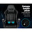 Danoz Direct - Artiss 2 Point Massage Gaming Office Chair Footrest Black