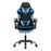 Danoz Direct - Artiss 2 Point Massage Gaming Office Chair Footrest Cyan Blue