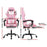 Danoz Direct - Artiss 2 Point Massage Gaming Office Chair Footrest Pink