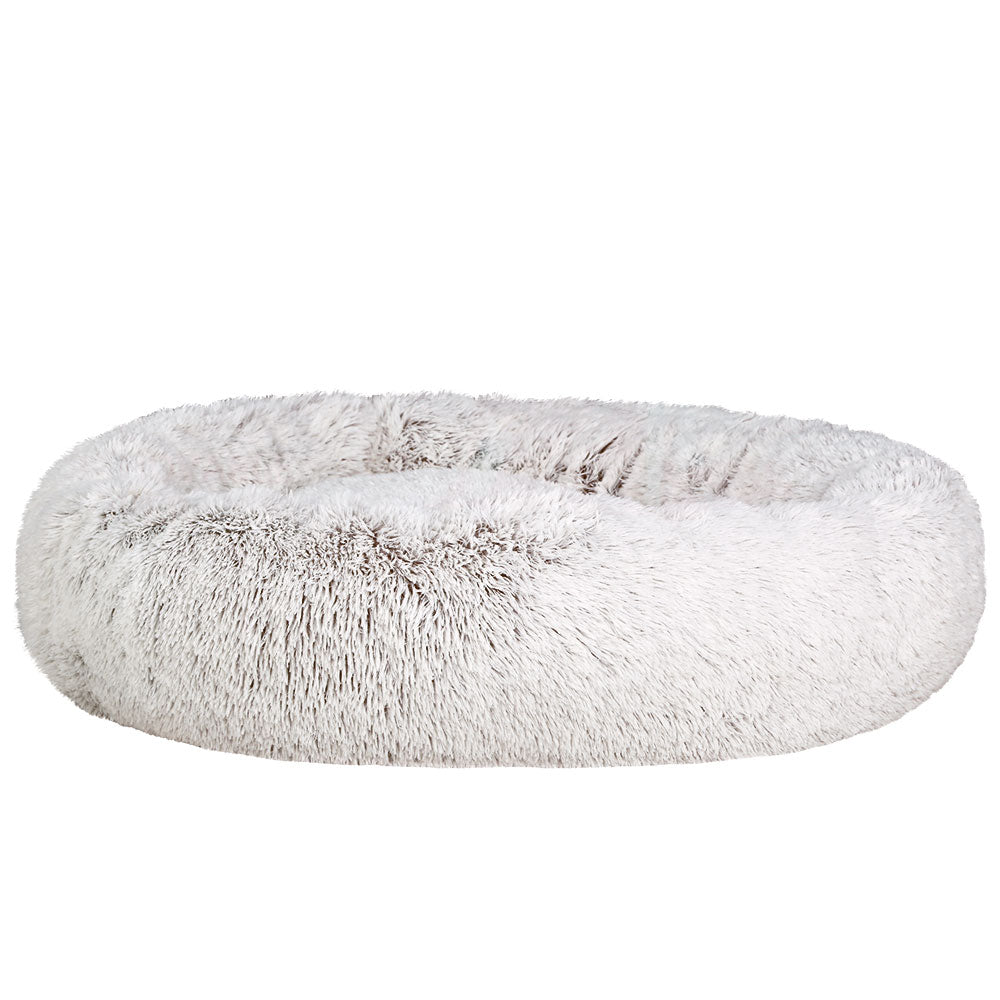 Danoz Direct - i.Pet Pet Bed Dog Cat 110cm Calming Extra Large Soft Plush White Brown