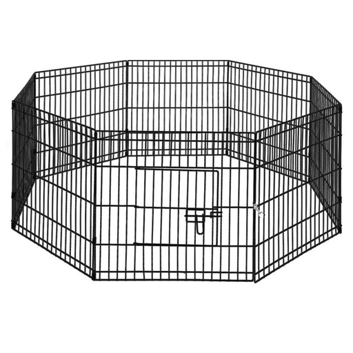 Danoz Direct - i.Pet 24" 8 Panel Dog Playpen Pet Fence Exercise Cage Enclosure Play Pen