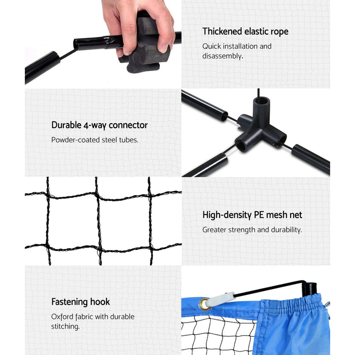 Danoz Direct - Everfit 3m Badminton Tennis Net Portable Volleyball Kit Adjustable Height