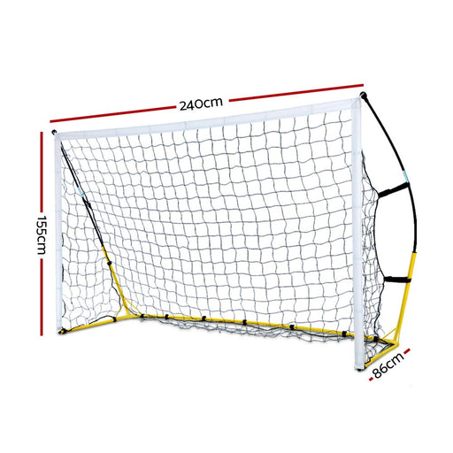 Danoz Direct - Everfit 2.4m Football Soccer Net Portable Goal Net Rebounder Sports Training