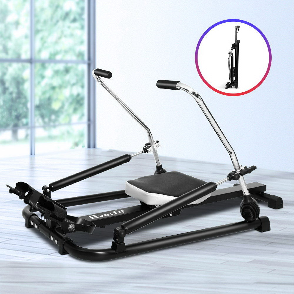 Danoz Direct - Everfit Rowing Machine Rower Hydraulic Resistance Fitness Gym Home Cardio