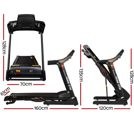 Danoz Direct - Everfit Treadmill Electric Auto Incline Home Gym Fitness Excercise Machine 480mm
