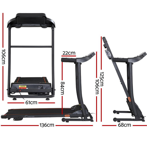 Danoz Direct - Everfit Treadmill Electric Home Gym Fitness Excercise Machine Incline 400mm