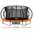 Danoz Direct - Everfit 12FT Trampoline for Kids w/ Ladder Enclosure Safety Net Rebounder Orange