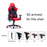 Danoz Direct - Gaming Chair Ergonomic Racing chair 165° Reclining Gaming Seat 3D Armrest Footrest Black