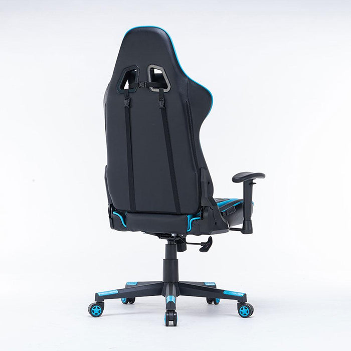 Danoz Direct - Gaming Chair Ergonomic Racing chair 165° Reclining Gaming Seat 3D Armrest Footrest Purple Black