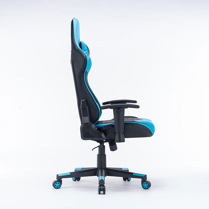 Danoz Direct - Gaming Chair Ergonomic Racing chair 165° Reclining Gaming Seat 3D Armrest Footrest White Black